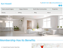 Tablet Screenshot of karihowell.ca